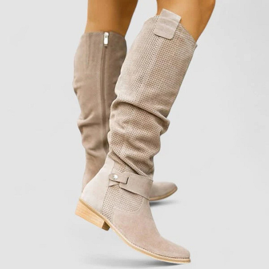 Giorgia | Knee-High Slouch Western Boots