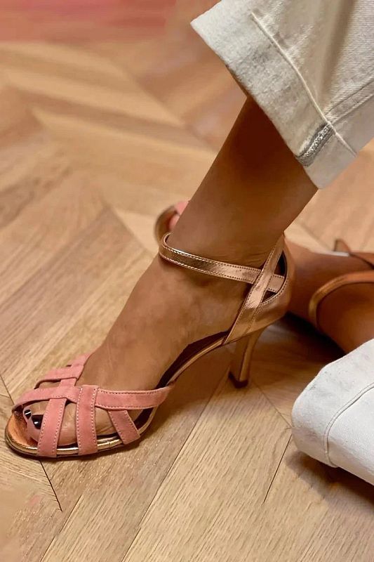 Colour-Block Peep-Toe Cut-Out Stilettos