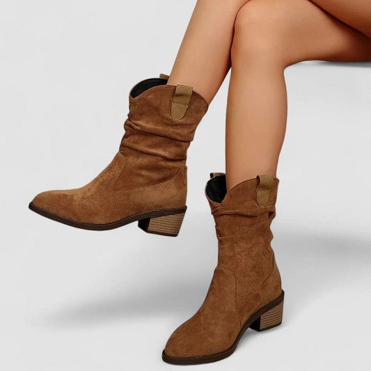 Clelia | Slouch Western Ankle Boots