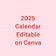 Calendar Design 2025