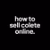 how to sell colete online.
