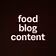food blog content