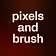pixels and brush 