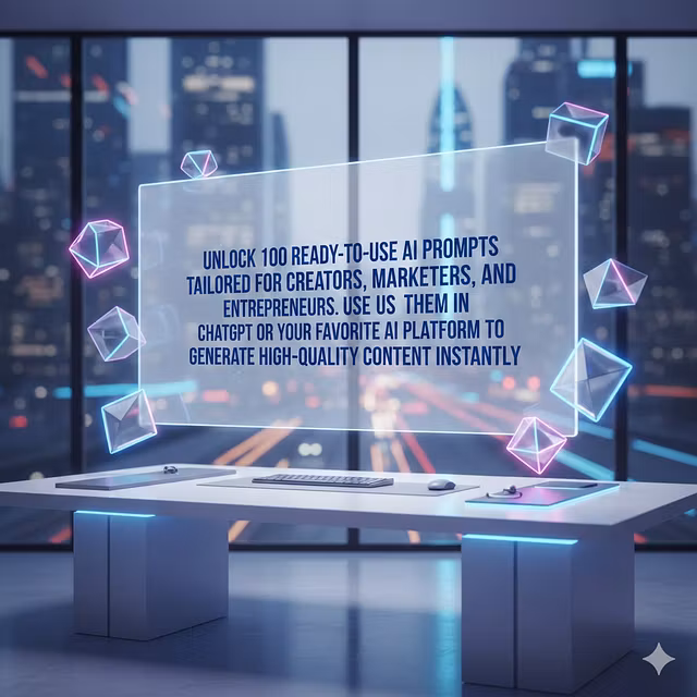AI Prompt Pack: 100 High‑Value Prompts