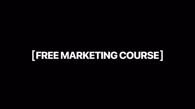 Free Marketing Course