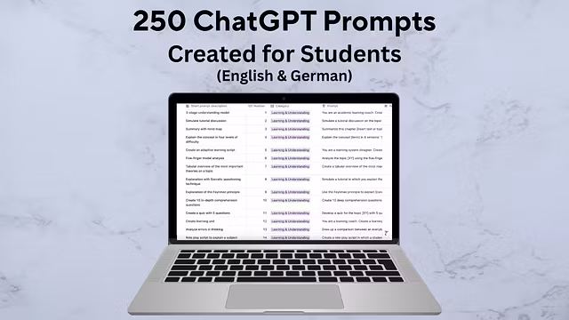 250 AI Prompts for Students