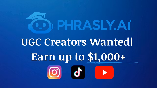 Phrasly.AI UGC Content Rewards