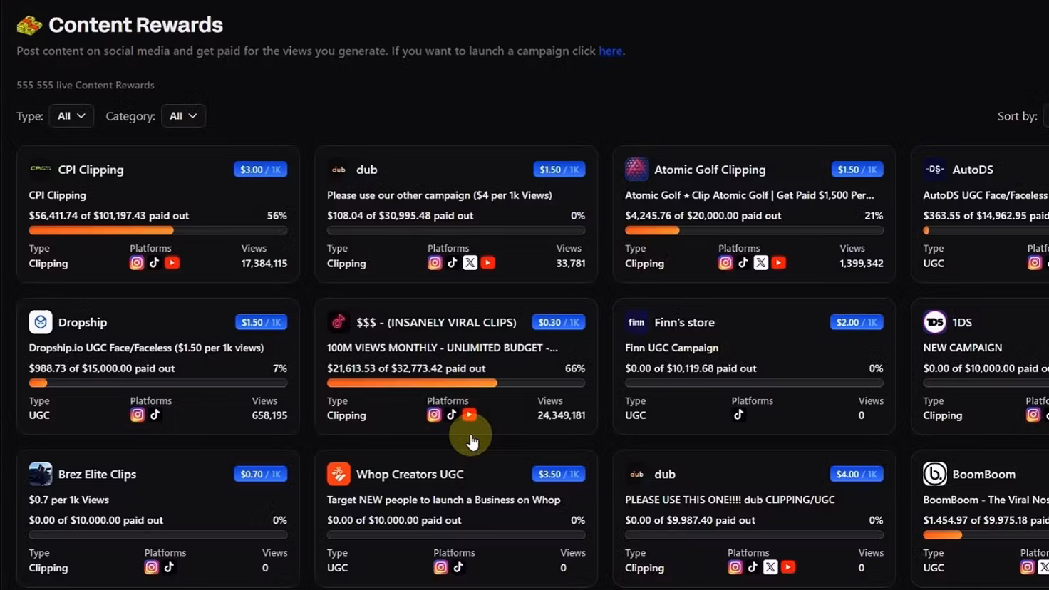 Content Rewards-Old Discover