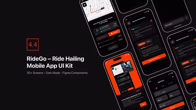 Premium Ride App Figma UI Kit