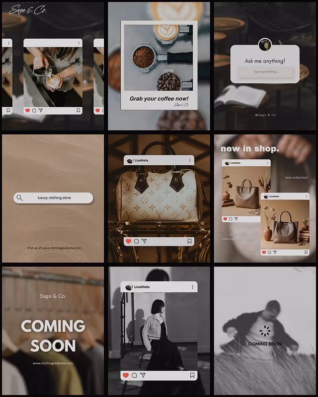 Instagram post templates