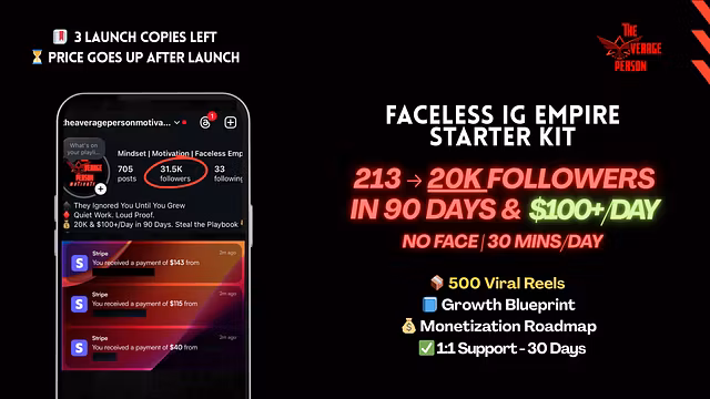 Faceless IG Empire Starter Kit