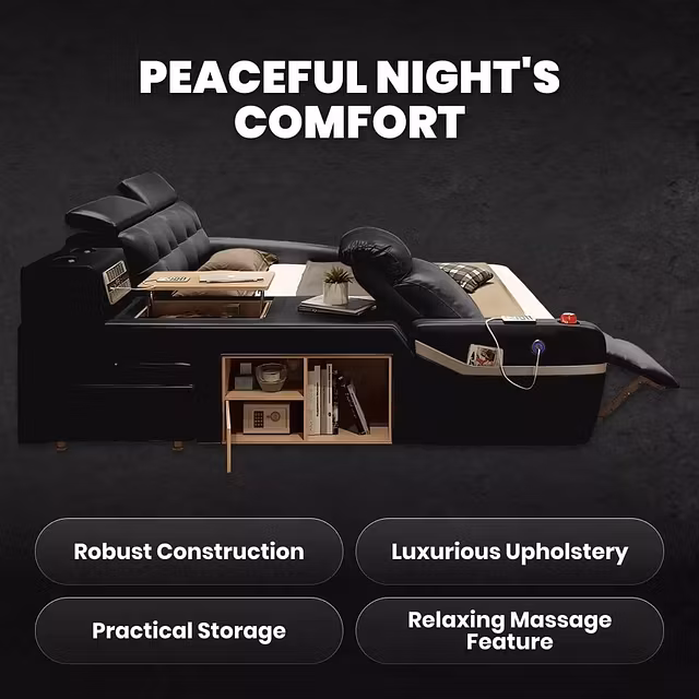 Luxury King Bed with Massage