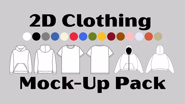 2D Clothing Mock-Up Upper Body