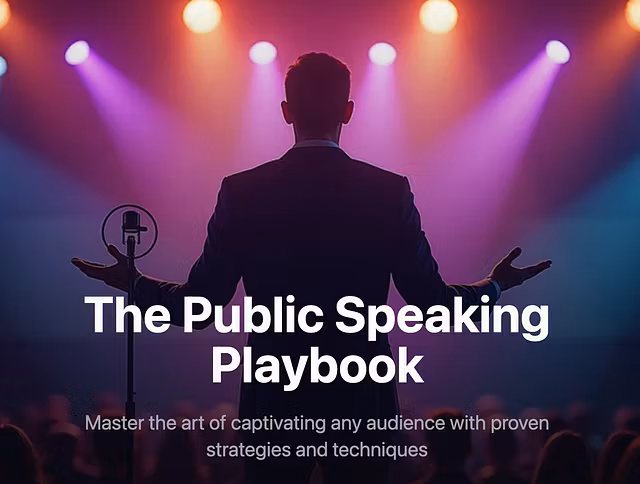 The Public Speaking Playbook