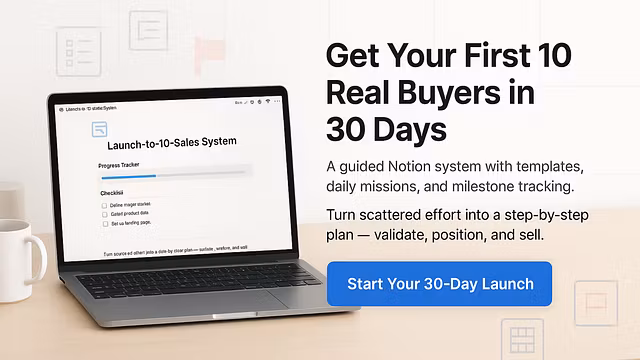 Launch-to-10-Sales(30d Sprint)