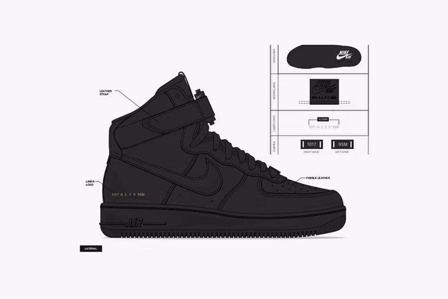 Nike SF-AF1 Mid design sketch