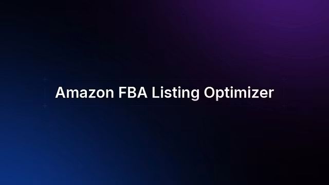Amazon Listing Optimizer