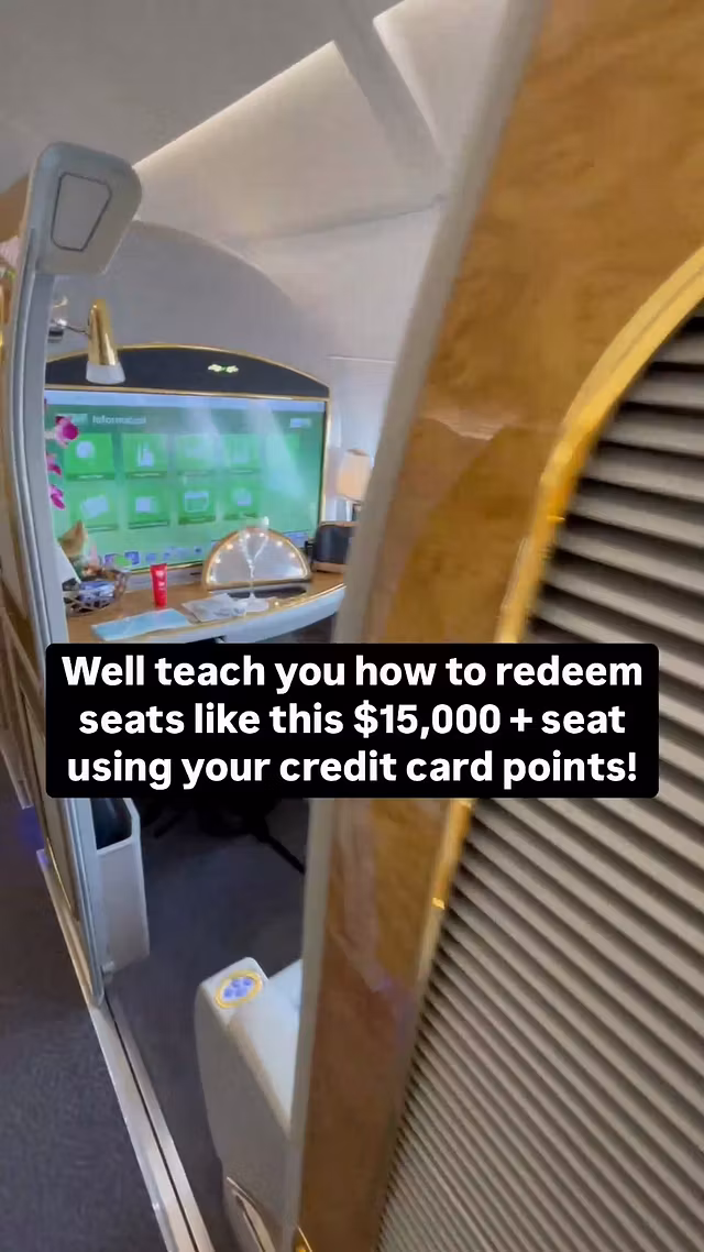 1st class using your points!