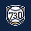 Baseball with 730