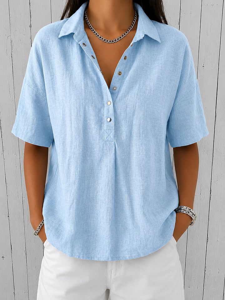Ève™ | Blouse à Col et Boutons