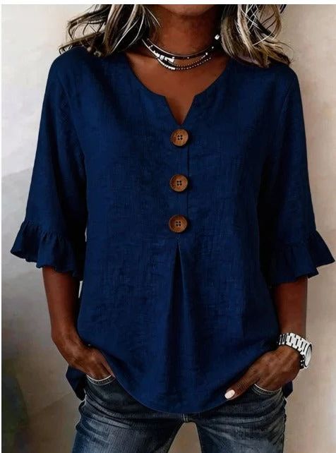 Sophie | Blouse boutonnée à volants
