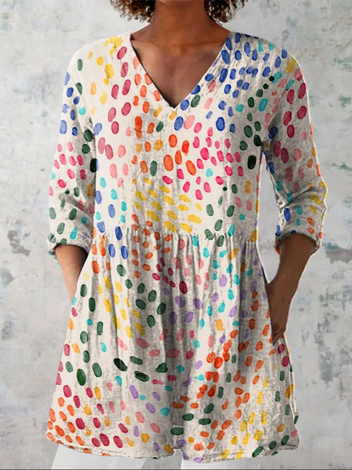 Bernadette | Blouse longue à col en V