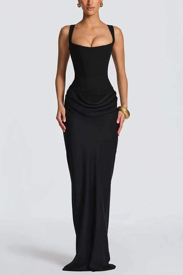 Éléonore | Robe Maxi Col Carré