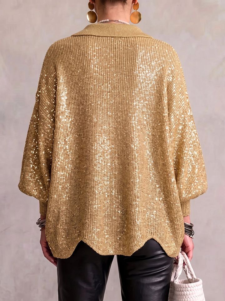 Capucine - Cardigan Boutonné Oversize à Col