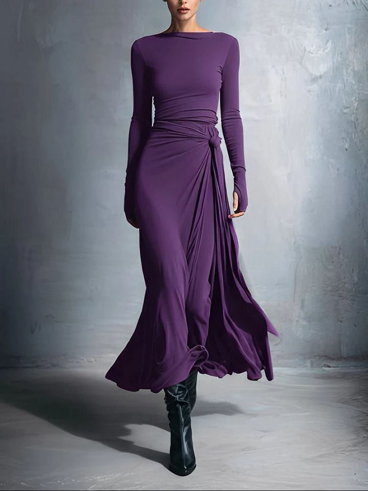 Naomie | Robe Maxi à Nœud Latéral