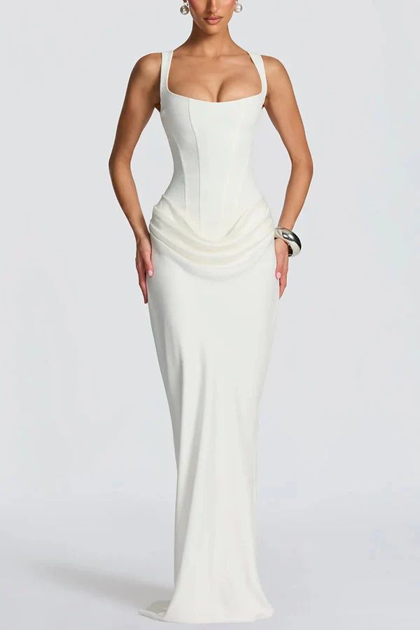 Éléonore | Robe Maxi Col Carré