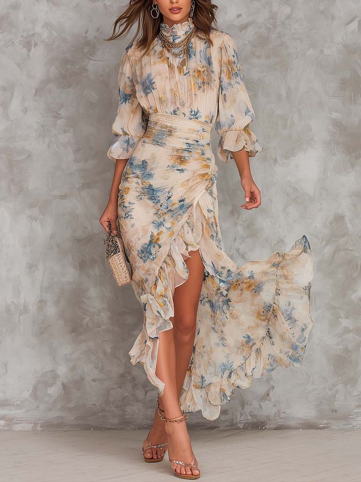 Capucine | Robe Maxi Fleurie Vintage