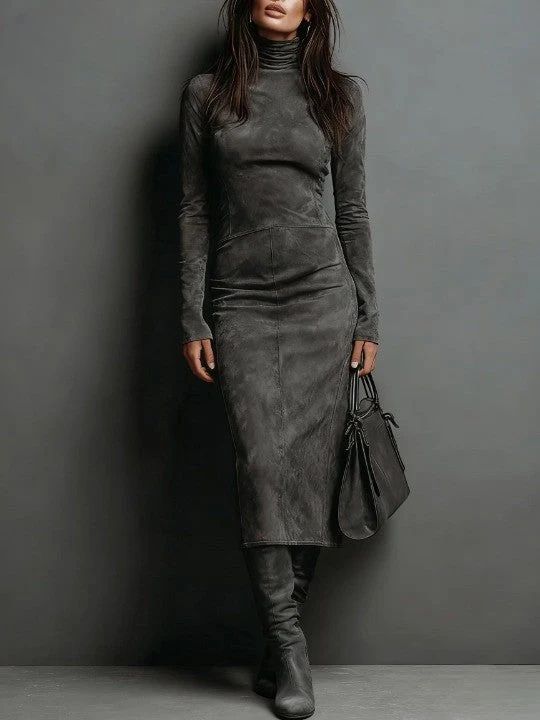 Lorène | Robe Midi Longue Marron