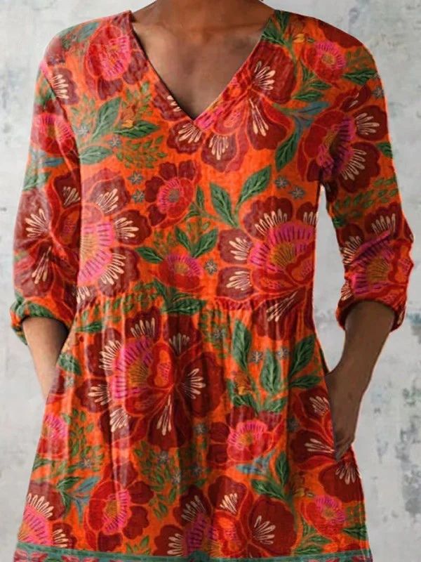 Felicità | Blouse longue à col en V