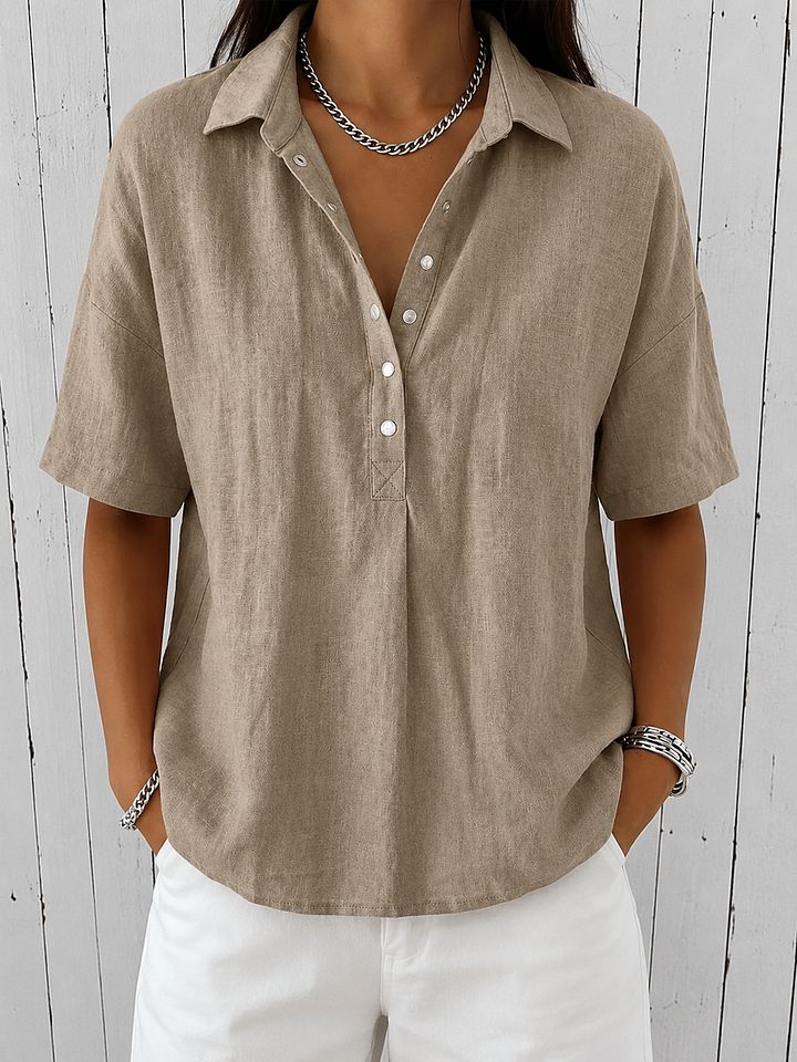 Ève™ | Blouse à Col et Boutons