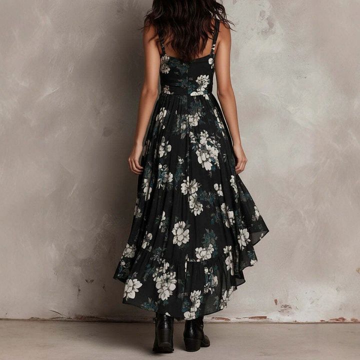 Marthe | Robe Asymétrique Fleurie