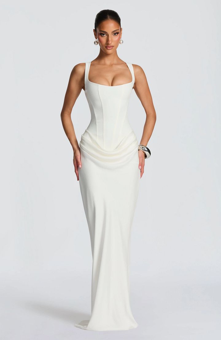 Éléonore | Robe Maxi Col Carré