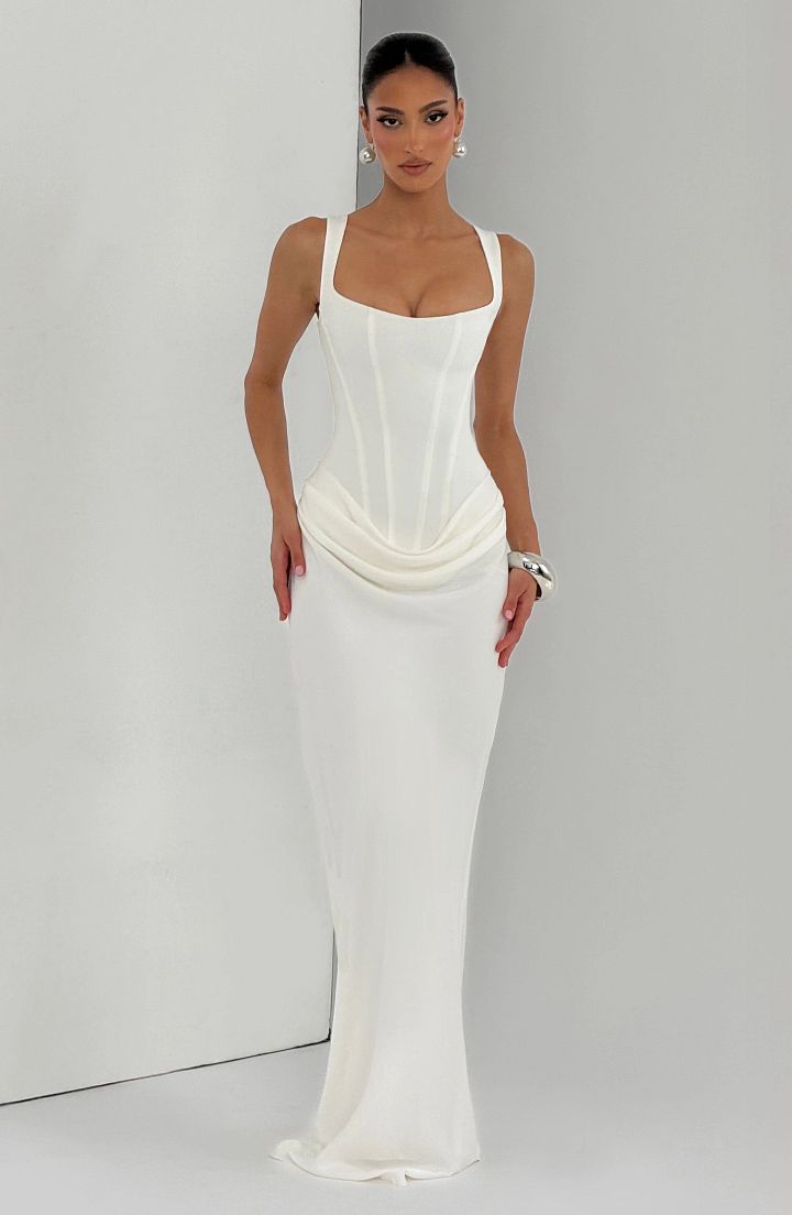 Éléonore | Robe Maxi Col Carré