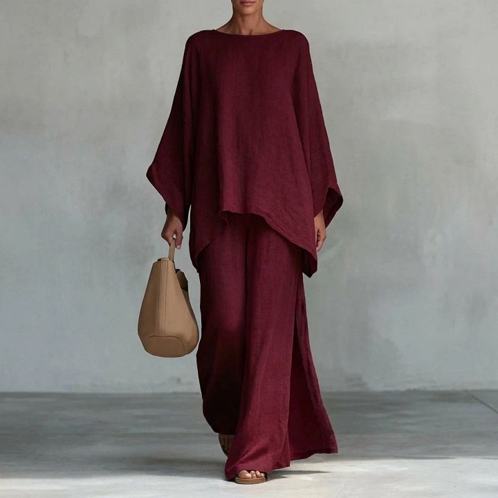 Christine | Ensemble Deux Pièces à manches longues et pantalon large