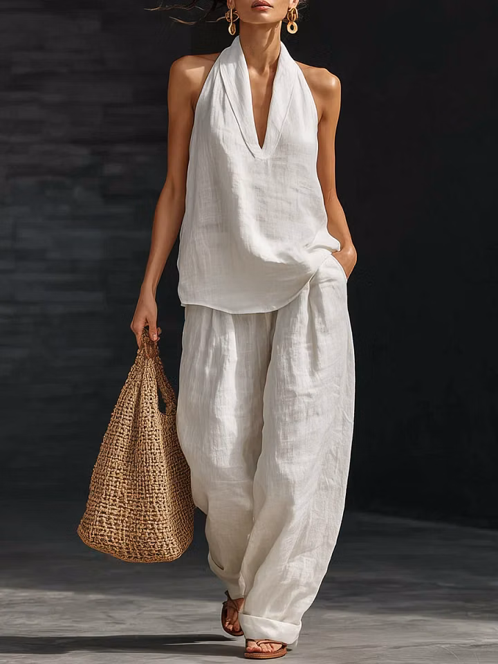 Zoë™ – Ensemble sans manches et pantalon large