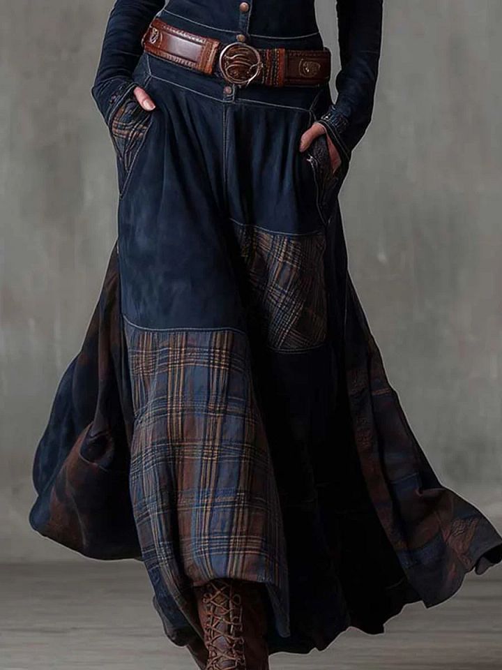 Élise | Robe Maxi en Suédine avec Ceinture