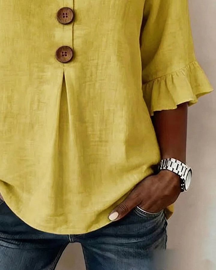 Sophie | Blouse boutonnée à volants