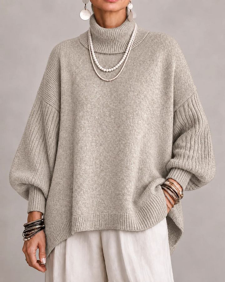 Catherine | Pull Col Roulé Élégant
