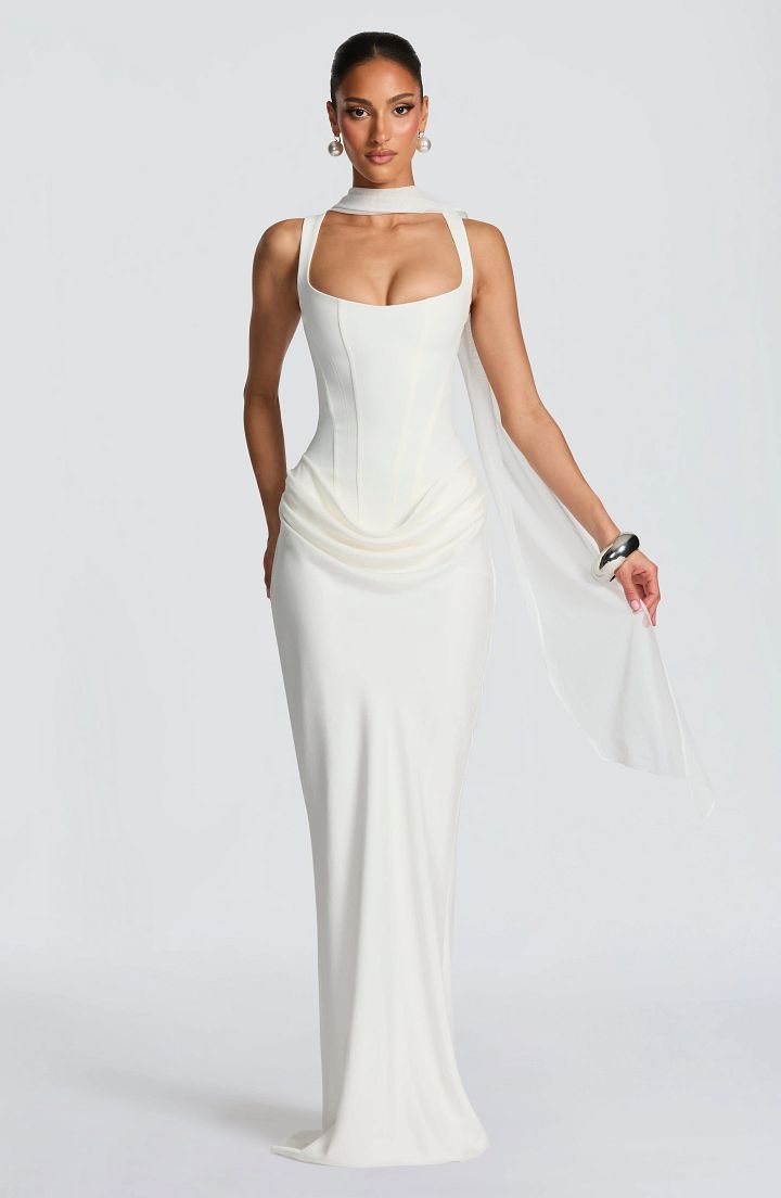 Éléonore | Robe Maxi Col Carré