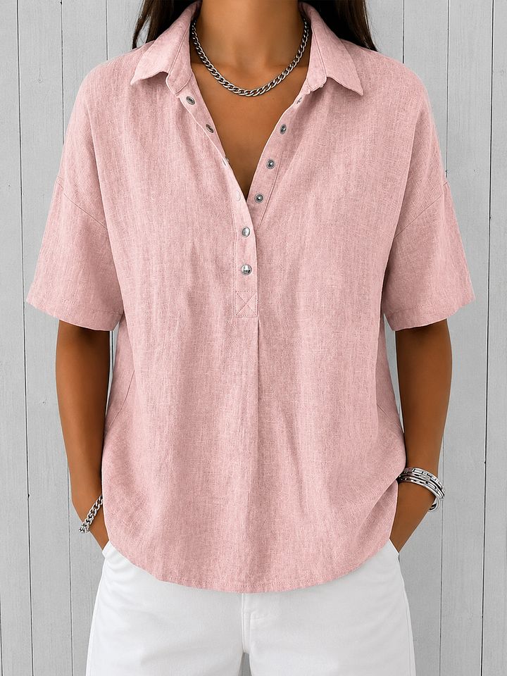 Ève™ | Blouse à Col et Boutons