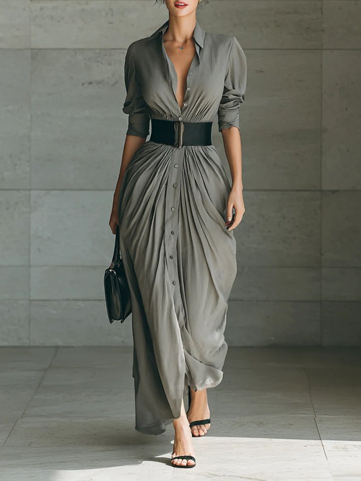 Zéphyrine | Robe Longue Plissée