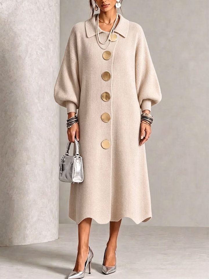 Sienna - Long Sleeve Button-Down Dress