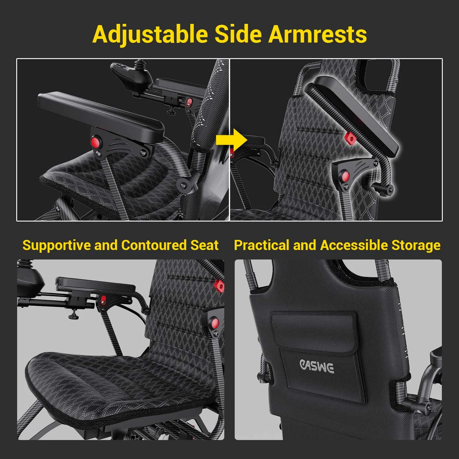 EASWE A10 lightweight folding electric wheelchair