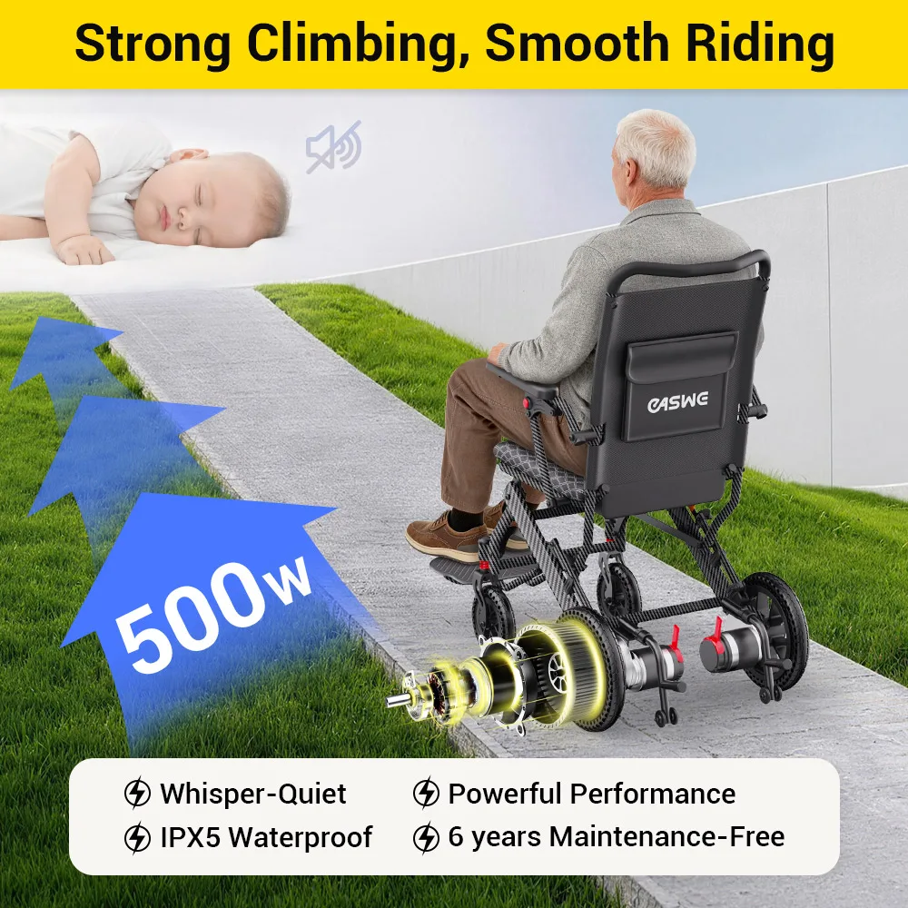 EASWE E10 electric wheelchair for seniors with joystick control