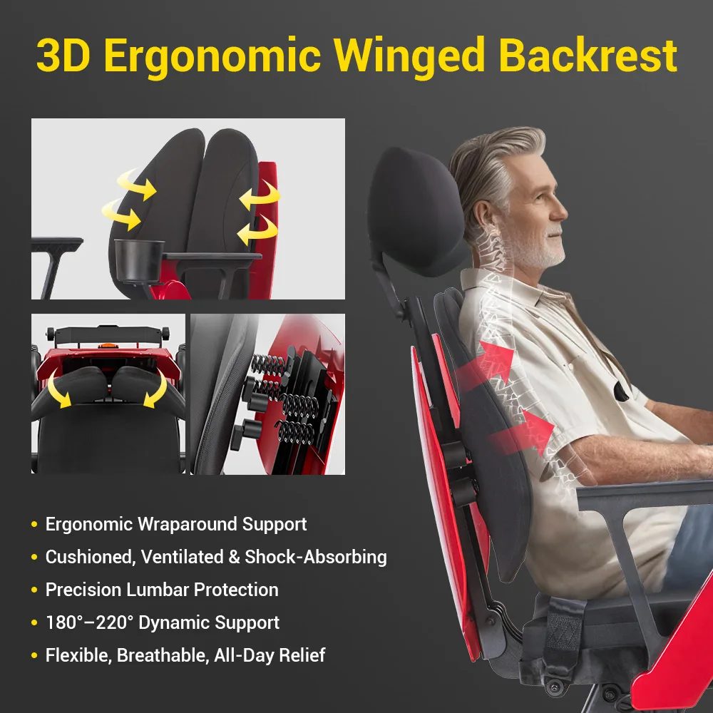 EASWE L10 electric wheelchair with adjustable seat height and headrest