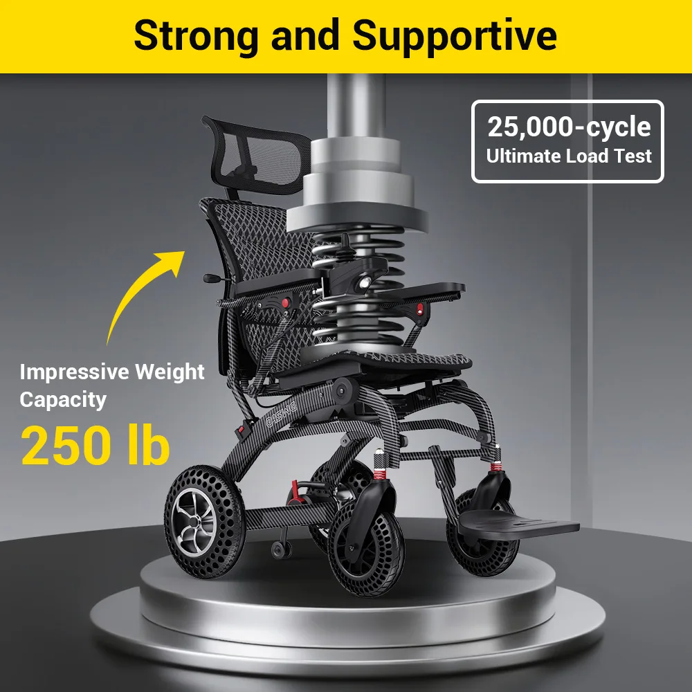 EASWE B10 foldable electric wheelchair with headrest